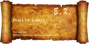 Buella Kamil névjegykártya